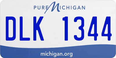 MI license plate DLK1344