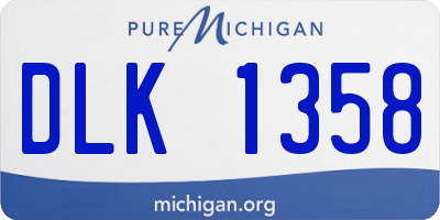 MI license plate DLK1358