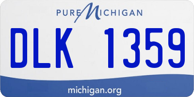 MI license plate DLK1359