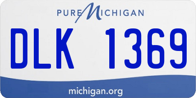 MI license plate DLK1369