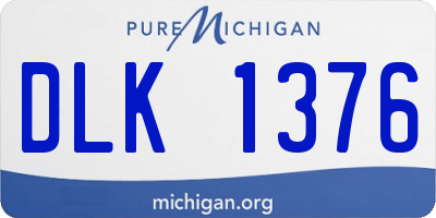 MI license plate DLK1376