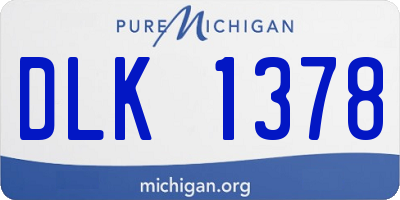 MI license plate DLK1378