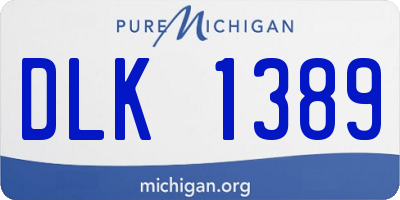 MI license plate DLK1389