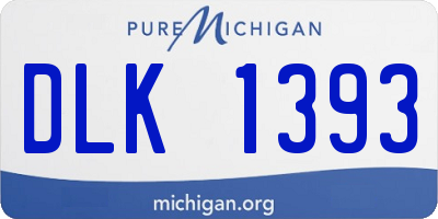 MI license plate DLK1393