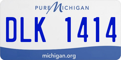 MI license plate DLK1414