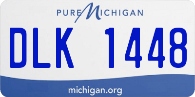 MI license plate DLK1448