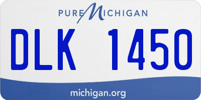 MI license plate DLK1450