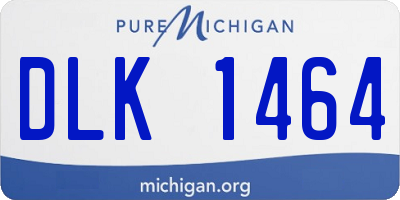 MI license plate DLK1464