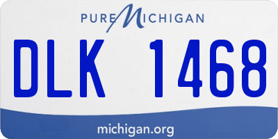MI license plate DLK1468