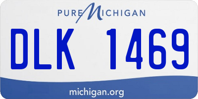 MI license plate DLK1469