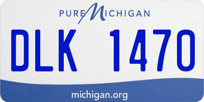MI license plate DLK1470