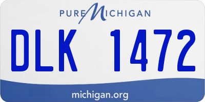 MI license plate DLK1472