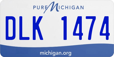 MI license plate DLK1474