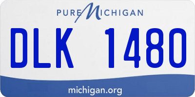 MI license plate DLK1480