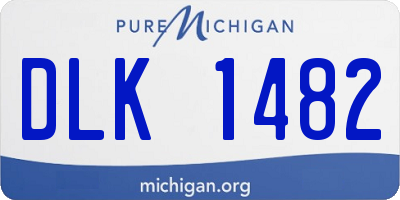 MI license plate DLK1482