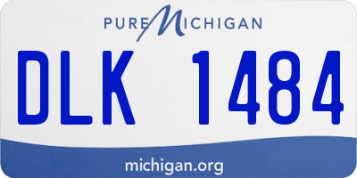 MI license plate DLK1484