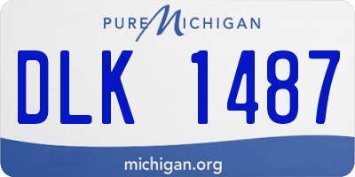 MI license plate DLK1487