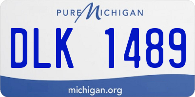 MI license plate DLK1489