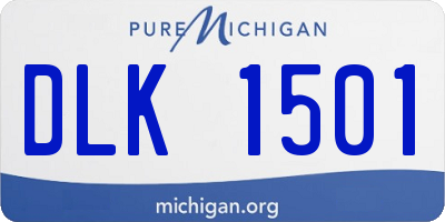 MI license plate DLK1501
