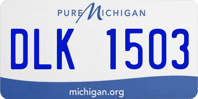 MI license plate DLK1503