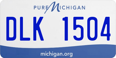 MI license plate DLK1504