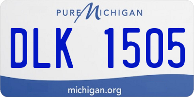 MI license plate DLK1505
