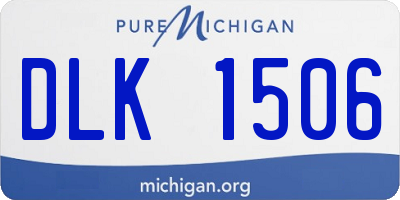MI license plate DLK1506