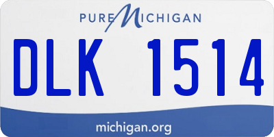 MI license plate DLK1514