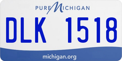 MI license plate DLK1518