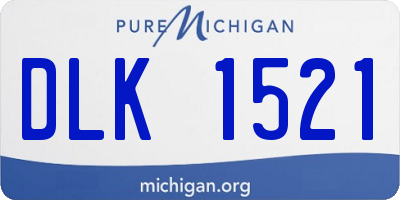 MI license plate DLK1521
