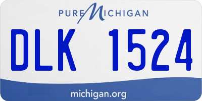 MI license plate DLK1524