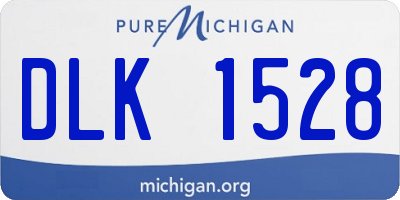 MI license plate DLK1528