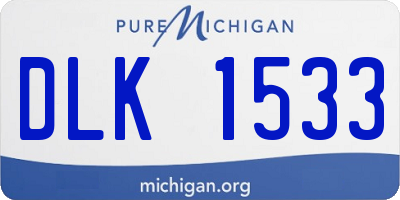 MI license plate DLK1533