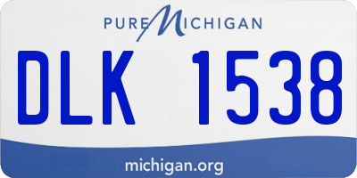 MI license plate DLK1538