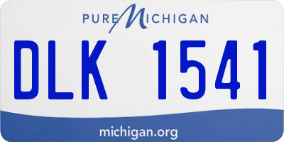 MI license plate DLK1541