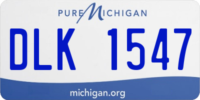MI license plate DLK1547