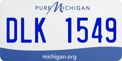 MI license plate DLK1549