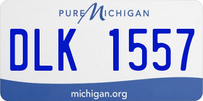 MI license plate DLK1557