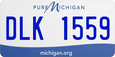 MI license plate DLK1559