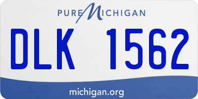 MI license plate DLK1562