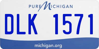 MI license plate DLK1571