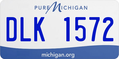MI license plate DLK1572