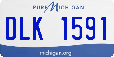 MI license plate DLK1591