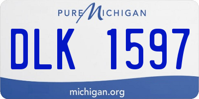 MI license plate DLK1597