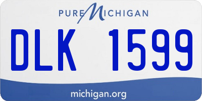 MI license plate DLK1599