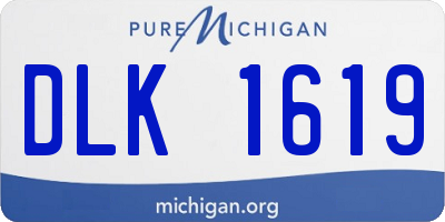 MI license plate DLK1619