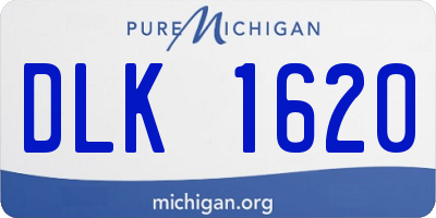MI license plate DLK1620