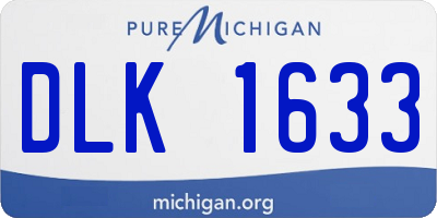 MI license plate DLK1633