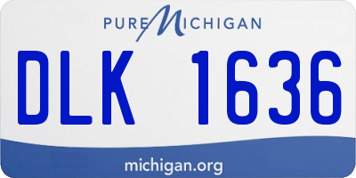 MI license plate DLK1636