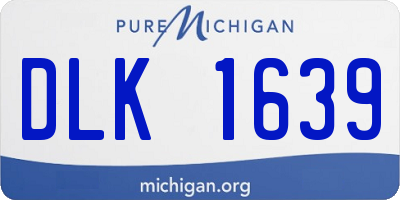 MI license plate DLK1639
